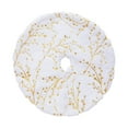 thumbnail image 6 of Horivan White Fluffy Christmas Tree Skirt for Tabletop Trees Festive Holiday Decor Soft Faux Fur Tree Collar Ornament with Non-Slip Base for Xmas Decorations Living Room Centerpiece, 6 of 6