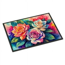 Carolines Treasures DAC1434JMAT 24 x 36 in. Unisex Gardenias in Color Indoor or Outdoor Mat