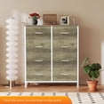 thumbnail image 6 of Atilioo Fabric Dresser with 8 Drawers, Tall Storage Organizer Unit, Large Chest of Drawers for Closet, Bedroom, Living Room, Oak, 6 of 7