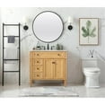 thumbnail image 6 of 36 inch single bathroom vanity in natural wood, 6 of 8