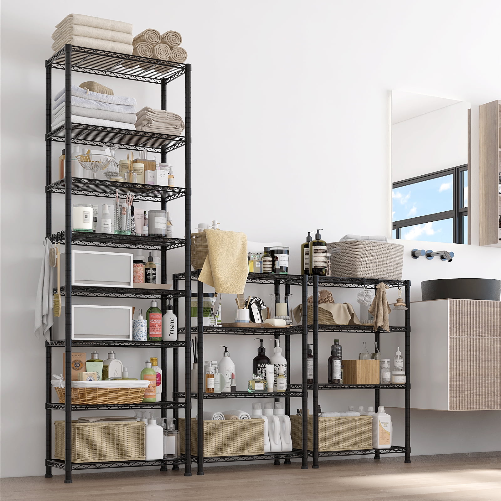 Ktaxon 8-Tier Wire Shelving Unit, Steel Storage Rack for