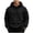 (New19)Black, variant on Utility Half Zip Hoodie for Men Multi Zippered Pockets Long Sleeve Pullover Sweatshirt Warm Loose Top for Weekend Camping