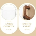 thumbnail image 3 of Minkissy Tea Coffee Sugar Canisters Glass with Wood Handle Lid 1Set, 3 of 8