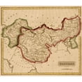 thumbnail image 2 of Vintage Maps 17x15 Black Modern Framed Museum Art Print Titled - Tartary Mongolia 1817, 2 of 4