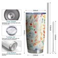 thumbnail image 6 of 20 Oz Pioneer Flower Coffee Tumbler Double Wall Insulated Stainless Steel Water Bottle | Metal Reusable Thermoses Flask with Cup Cap | Leak & Sweat Proof with Anti-Dust Lid, 6 of 7