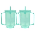 thumbnail image 1 of 2 vasos para adultos con asas, de plástico, antiderrames, para alimentación de pacientes postrados en cama, para dieta líquida, para enfermería, para personas mayores y personas con discapacidad., 1 of 5