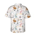 thumbnail image 3 of Daiia Fall Rabbit Hawaiian Shirt for Men Gentle Cotton Regular Short Sleeve Casual-Large, 3 of 9