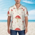 thumbnail image 5 of Uemuo Flat Mushrooms Printed Regular Fit Short Sleeve Casual Hawaiian Shirt for Men,Aloha shirt,Tropical shirt,Floral print shirt,Vacation Beach shirt-X-Large, 5 of 9