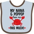 thumbnail image 3 of Inktastic Nana and Poppop Love Me Crab Boys or Girls Baby Bib, 3 of 4