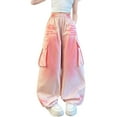 thumbnail image 2 of 8-16 Years Girls' Fashion Spray Dyeing Workwear Wide Leg Pants, 2 of 8