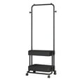 thumbnail image 2 of Perchero de ropa multiusos con ruedas, organizador de ropa rodante, pequeño armario para el dormitorio de la entrada del hogar Negro perfecl Perchero, 2 of 8