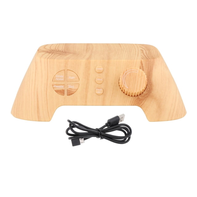 de sonido de ruido blanco portátil de madera Sonidos relajantes Luz de noche Función de memoria Sonido de sueño Relajarse para bebés Ancianos Zulema maquina de sonido