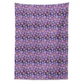 thumbnail image 2 of Floral Tablecloth, Digital Graphics of Blossoming Colorful Flower Spring Calling, Rectangle Satin Table Cover Accent for Dining Room and Kitchen, 60" X 90", Quartz and Multicolor, by Ambesonne, 2 of 2