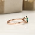 thumbnail image 4 of 14K Rose Gold Oval Shape Created Emerald Cubic Zirconia Engagement Ring, 4 of 5