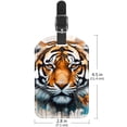 thumbnail image 6 of Square 2Pack PU Leather Butterfly and Tiger Cruise Luggage Tag with Privacy Cover and Name ID Tag for Travel Handbags Backpacks Luggage Tags, 6 of 6