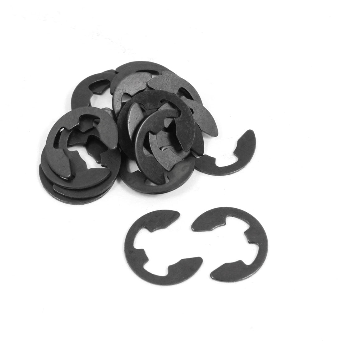 Spare Parts 10mm Shaft Locking EClip Clamp Washer Black 20 Pcs