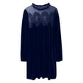 thumbnail image 4 of DHFJKG Dresses For Women Casual Lace Embroidery Ruffle Crewneck Long Sleeve Flowy A-Line Mini Dress Elegant Soft Tunic Stylish Dresses, 4 of 5