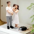 thumbnail image 6 of Rirozkan Family Figurines Set, Resin People Sculpture, Heartwarming Family of Four Statue, Home Decor Tabletop Ornament for Mother's Day Father's Day Housewarming Gift, 6 of 6