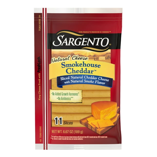 Sargento® Sliced Smokehouse Cheddar™ Natural Cheese, 11 slices