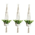 thumbnail image 4 of Worgeous 3 Pcs Large Macrame Plant Hanger Rope Pot Crochet Hangers Outdoor Indoor, 4 of 8