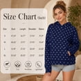 thumbnail image 4 of Wrongduck Polka Dot Hooded Sweatshirt for Women, Relaxed Graphic Print Fleece Pullover with Pocket for Fall and Winter, 4 of 12