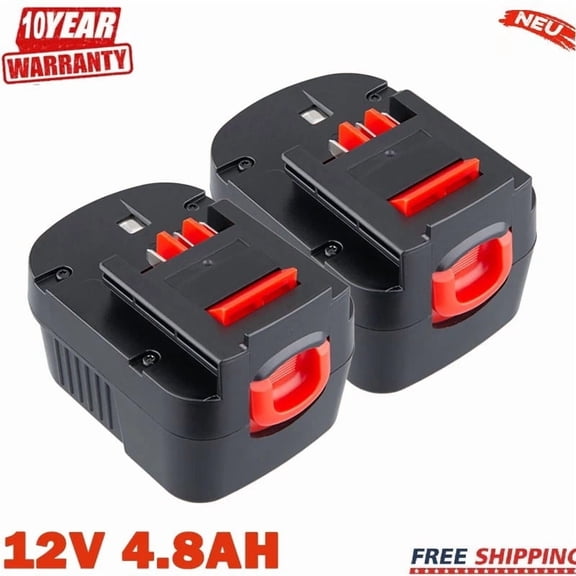 2Pack 12V HPB12 4.8Ah Ni-Mh Battery Replacement for  12V Battery A1712 FSB12 A12 A12-XJ A12EX Firestorm FS120B FS120BX Cordless Power Tools