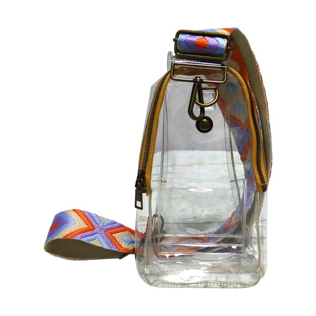 LILELIS Sac de Taille Transparent pour Femmes Mode Léopard Jacquard Bandoulière Sac à Bandoulière Sac de Poitrine Rétro