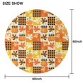 thumbnail image 6 of Fall Pumpkins Leaves Pattern Round Tablecloth 60" X 60",Wrinkle Wipeable Table Cloth for Kitchen Dining Room Picnic Patio Party, 6 of 6