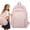 Z3#Light Pink, variant on Strawberry Heart Printed Backpack, Cute Aesthetic Casual Daypack, Large Capacity Lightweight Bookbag, Multi Pocket Fashion Shoulder Bag, Portable Travel Commute Bag for Daily Shopping Use, Blue