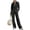 Black, variant on Women 2 Piece Matching Sweatsuit Outfits Quarter Zip Collar Sweatshirt High Waist Sweatpants Soft Comfy Fall Winter Casual Tracksuit