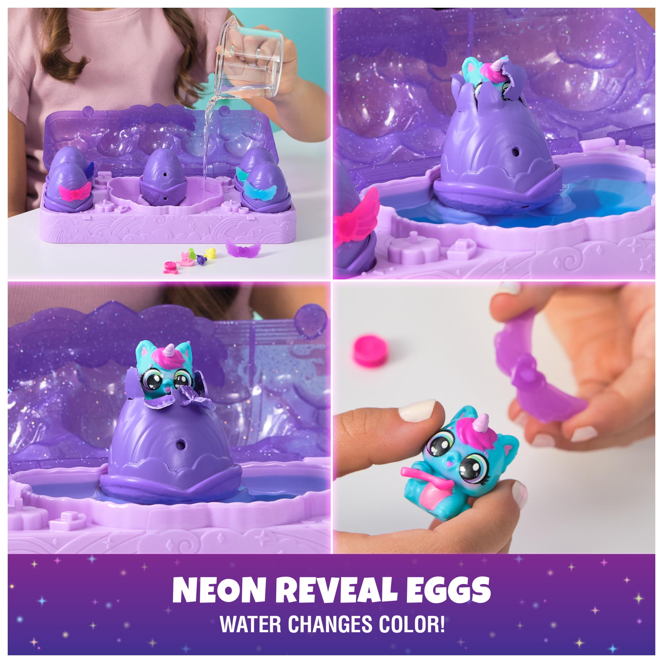 Hatchimals Alive, Neon Rainbow Egg Carton with 5 Color Reveal Eggs, 11 Accessories  (图4)