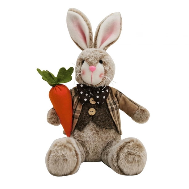 Conejo de Pascua Festivales de Pascua Regalo Decoración del hogar Estatua decorativa de conejo de peluche chico