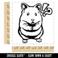 thumbnail image 2 of Shocked Syrian Teddy Bear Hamster Square Rubber Stamp Stamping Scrapbooking Crafting - Medium 1.75in, 2 of 7
