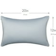 thumbnail image 3 of 12" x 20" Throw Pillowcases (Cover Only) - 85/15 Nylon, Spandex - Luxurious, Silky, Stretchy & Soft - 1 Pcs Solid Color - A Perfect Choice for Couch Chairs Sofa Bed Adult or Kids Bedroom, Light Grey, 3 of 5