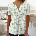 thumbnail image 4 of Ruyang Summer Tops Women's Short Sleeve Tunic Tops Pleated Crew Neck Blouses Dressy Casual Loose Spring and Summer T-Shirts, 4 of 5