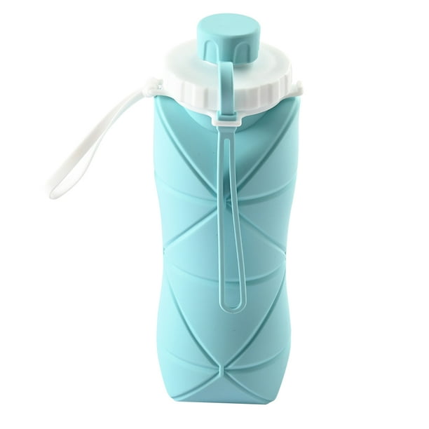 Botella de agua plegable de 600 ml botella de bebida portátil jarra de Fitness para gimnasio de silicona