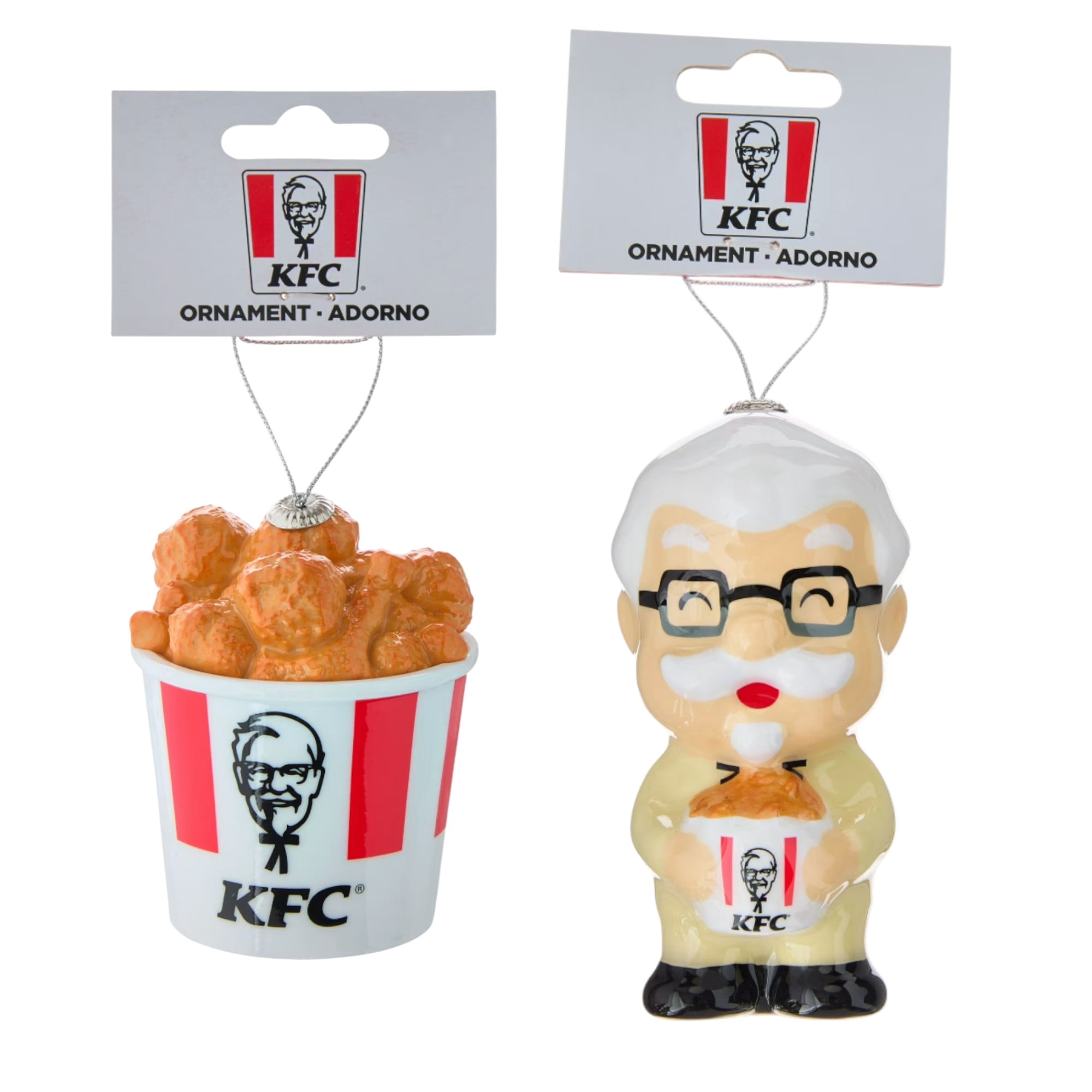 アスティエ　オーナメント　ケンタッキー KFC Chicken Bucket Decoupage Ornament, Red, by Ruz - Walmart.com