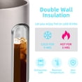 thumbnail image 4 of Neihepal 14oz Double Wall Vacuum Insulated Coffee Mug with Leakproof Lid & Handle, 1 Pack, Silver, 4 of 7