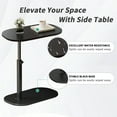 thumbnail image 5 of SUSUZI Portable Oval End Table Small C-Shaped Side Table, Height Adjustable, MDF and Metal, 5 of 8
