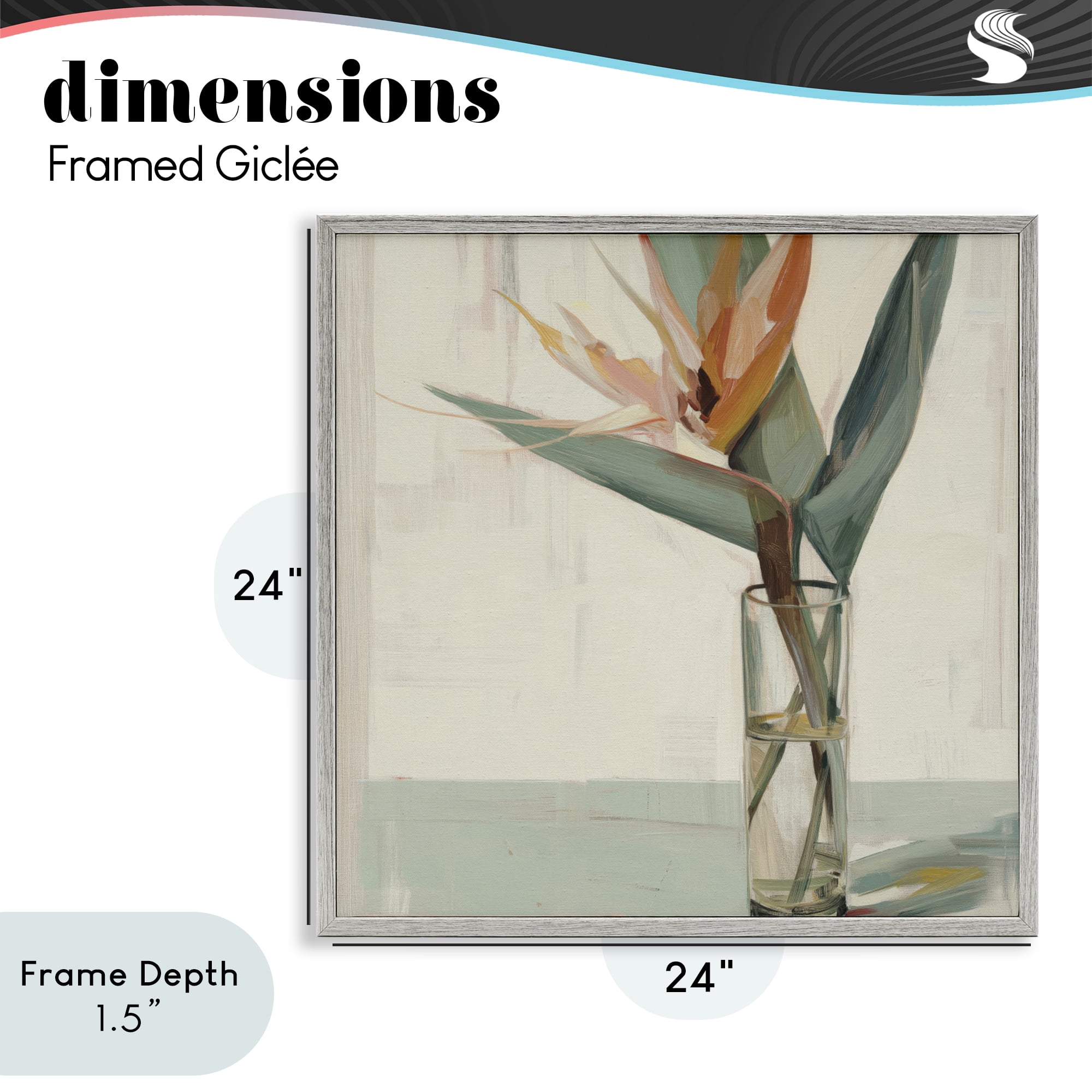 Stupell Industries Exotic Island Bloom Gray Framed Giclee Art, design by Svetlana Aleynikova