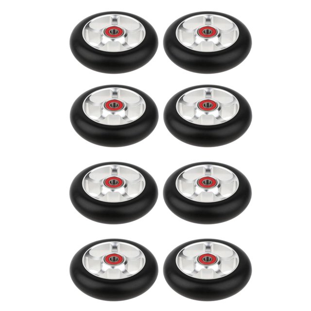 4x de repuesto para scooter de empuje / retroceso / de 100 mm con rodamientos ABEC-9 Baoblaze rueda de scooter de truco