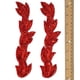 thumbnail image 3 of Parche Aplicado de Hoja con Lentejuelas y Cuentas 8.5-9 cm 2 piezas Rojo, 3 of 3