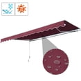 thumbnail image 5 of Aosom LLC Outsunny 12' x 8.2' Outdoor Patio Manual Retractable Exterior Window Awning - Red, 5 of 5