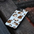 thumbnail image 4 of WIRESTER Shockproof Soft Rubber Cover Case for Apple iPhone 16e 6.1" 2025, Brindle Brown English Bulldog Funny Playful Postures On Light Blue Background, 4 of 5