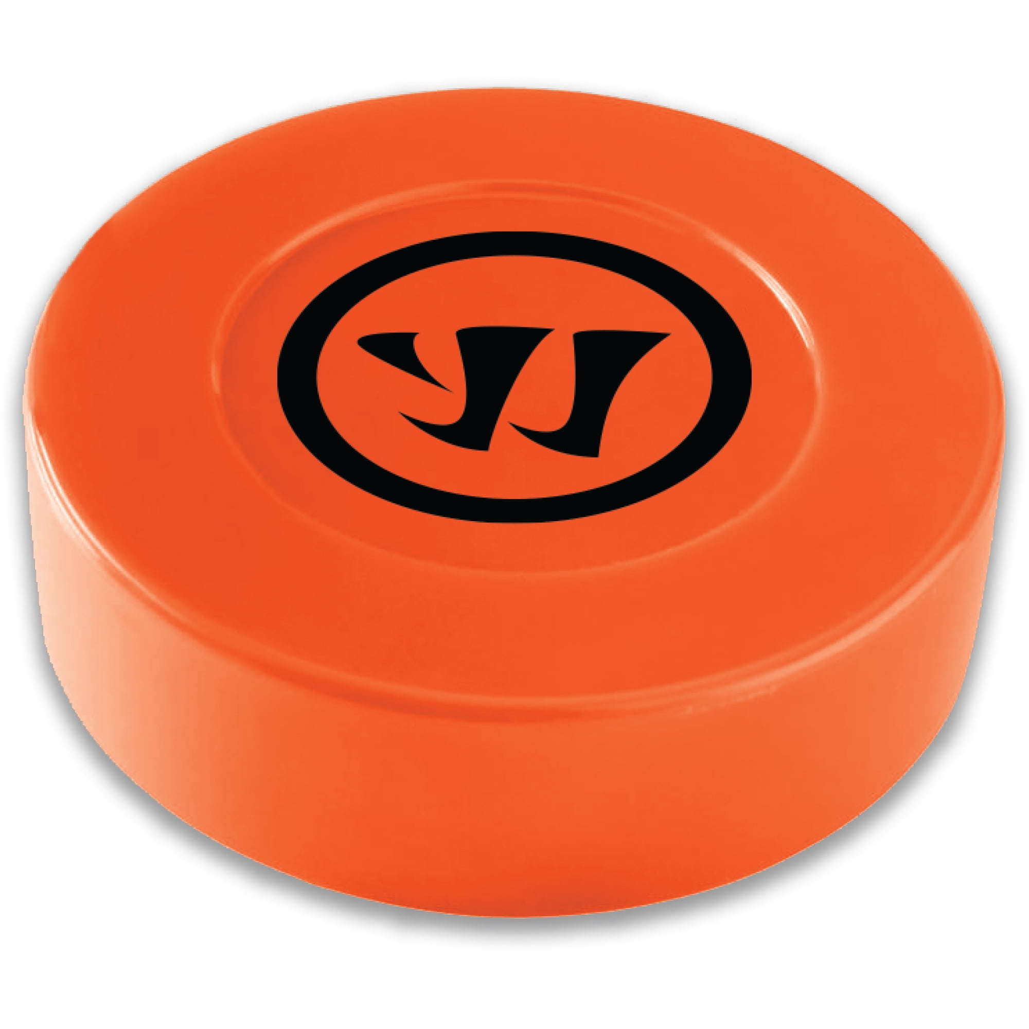 (4 pack) Warrior Orange Street Hockey Puck - Plastic - 3" Diameter x 1" Tall - Medium Density for Outdoor