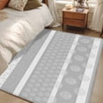thumbnail image 4 of Area Rugs 2.7'x5', Farm Fruits Carpet for Living Room Bedroom Dining Room, Watermelon Lemons Peach Strawberry Grey Striped Throw Kitchen Rugs Non Slip Washable Rectangle Indoor Outdoor Rugs, 4 of 8