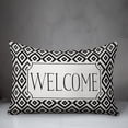 thumbnail image 3 of Creative Products Welcome Black and White Tile Diamonds 14x20 Indoor / Outdoor Pillow, 3 of 3