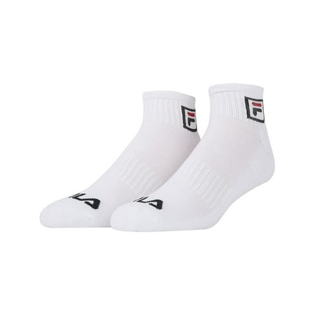 FILA - Fila Mens 6 pack Ankle Sport Swift Dry Performance Quarter Socks ...