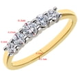 thumbnail image 4 of 18ct Gold Jewelco London Diamond 5 Stone Eternity Ring 3mm 0.50CT H/SI, 4 of 7
