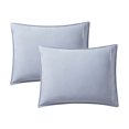 thumbnail image 4 of Mainstays Solid Textured Box Crinkle Quilted Pillow Sham, Blue, Standard/Queen, Soft Wash, 2 Pack, All Ages, 4 of 6